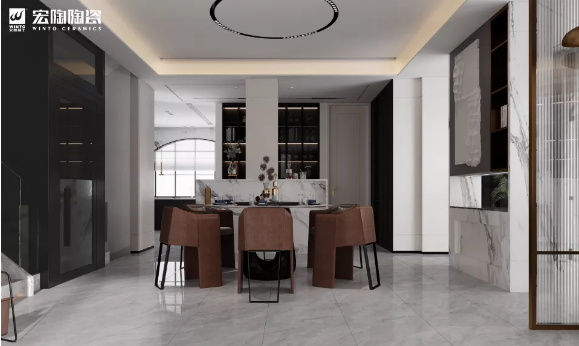 尊龙凯时官网版登录卡瑟灰瓷砖地砖铺贴效果图