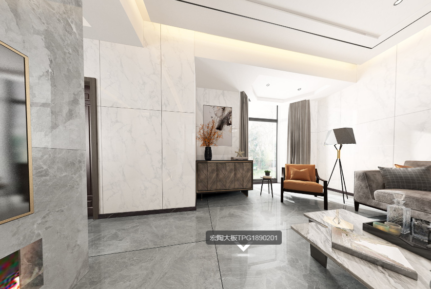 尊龙凯时官网版登录陶瓷大板客厅地砖装修效果图