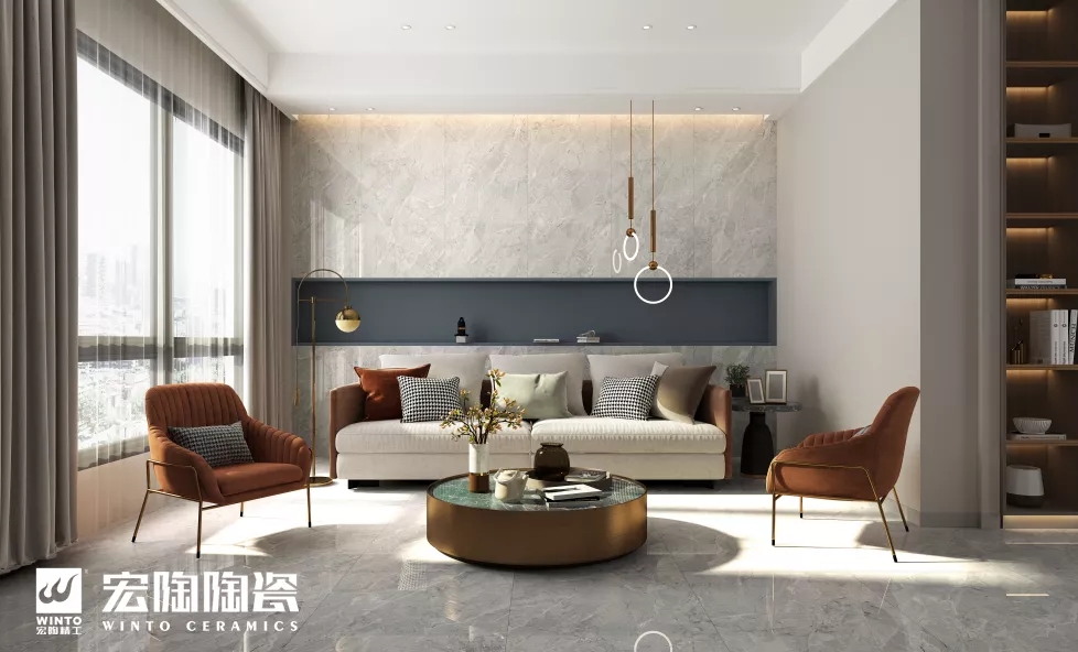 尊龙凯时官网版登录卡地亚灰抛釉砖装修效果图