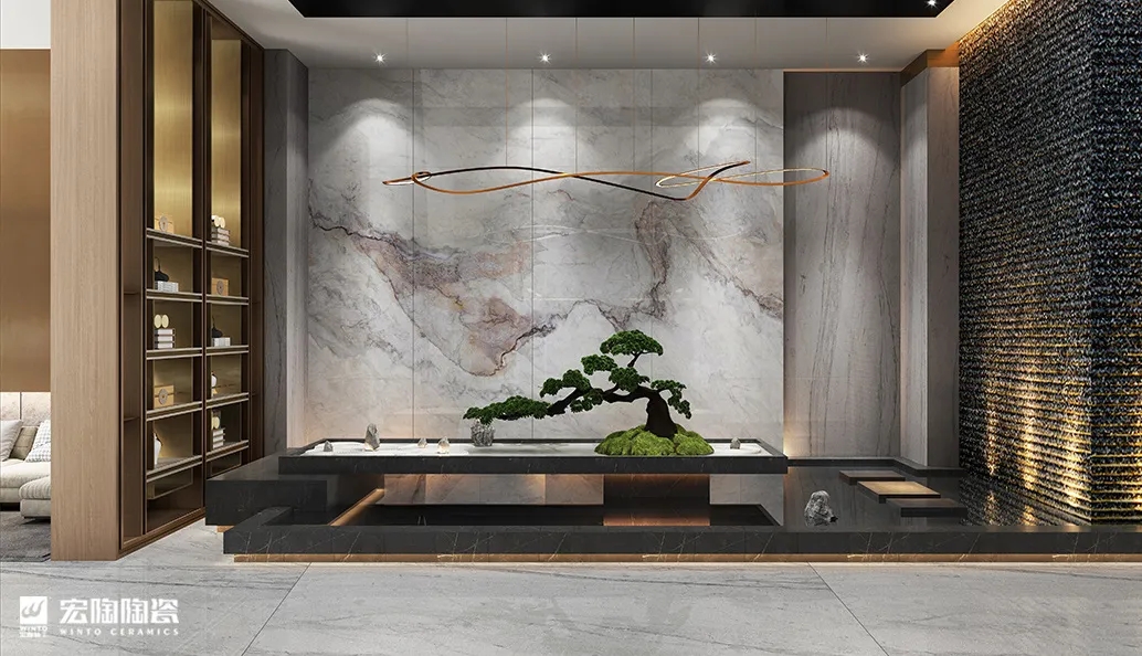 尊龙凯时官网版登录地砖6-TPG2680A015ABCD灰冰玉800×2600×6mm效果图