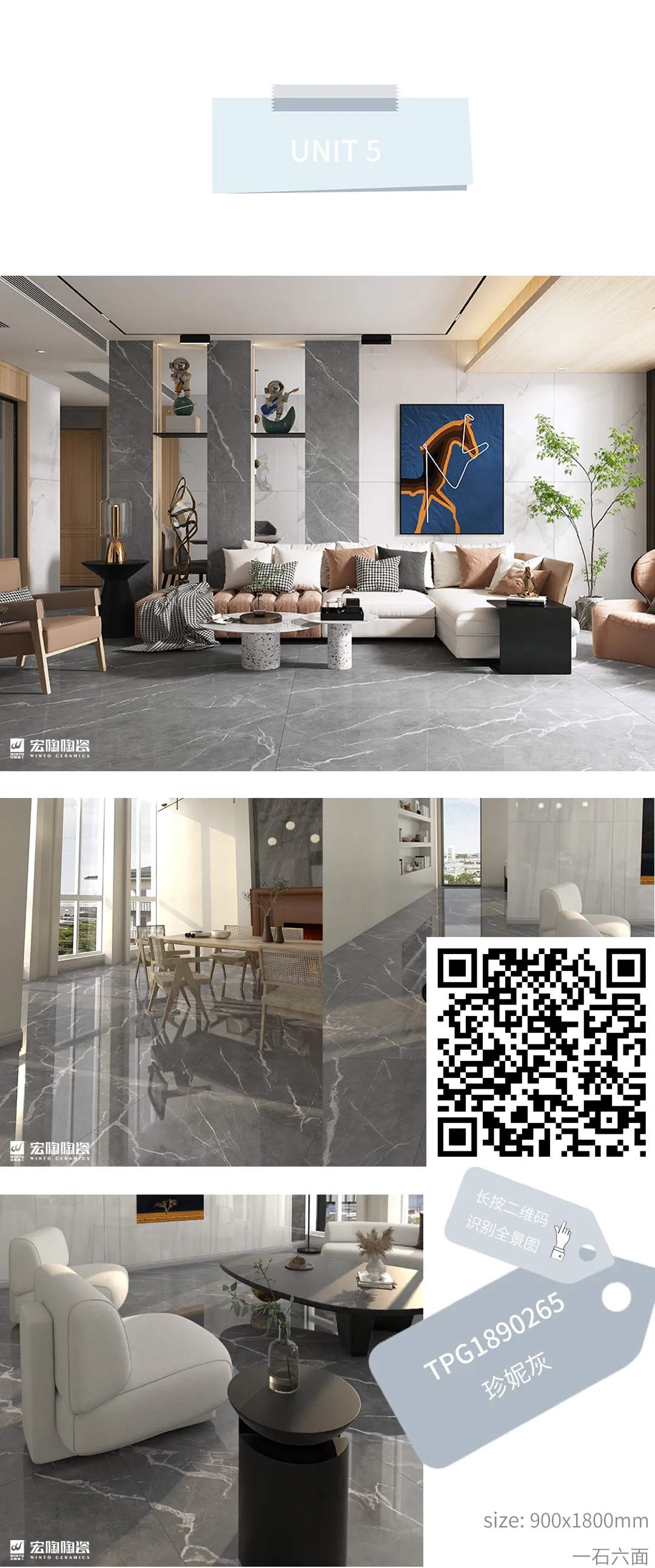 尊龙凯时官网版登录TPG1890265珍妮灰瓷砖地砖效果图