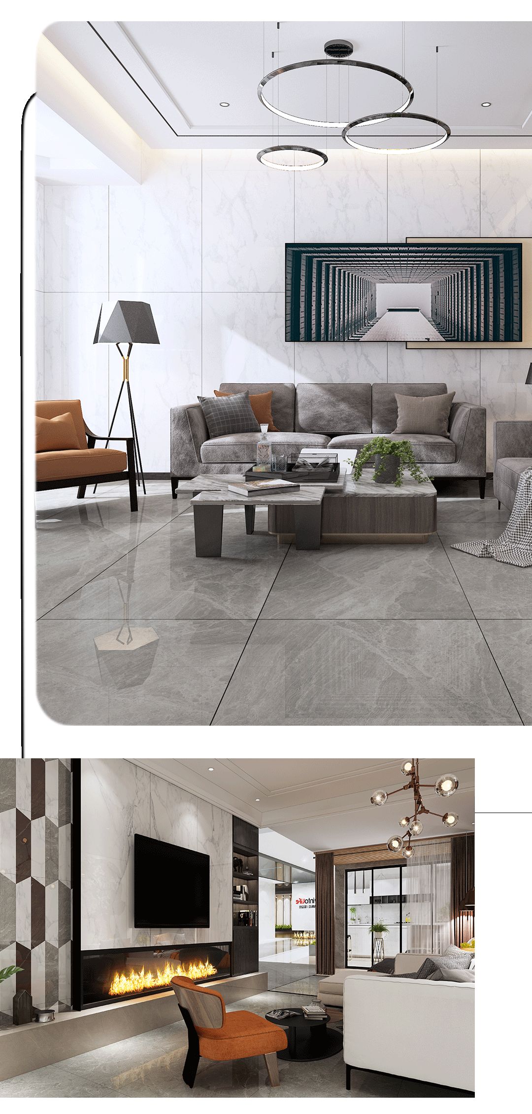 尊龙凯时官网版登录900x1800mm陶瓷大板卡拉卡塔白装修效果图