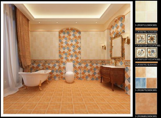 尊龙凯时官网版登录陶瓷300X300mm卫生间瓷砖