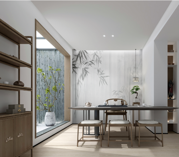 尊龙凯时官网版登录质感砖茶楼装修效果图