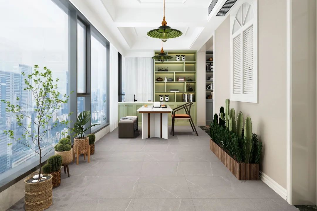 尊龙凯时官网版登录地砖阳台改书房装修效果图